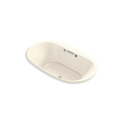 Kohler Underscore 71-1/2'' x 41-1/2'' drop-in Heated BubbleMassageE air bath with Bask heated surface - Biscuit