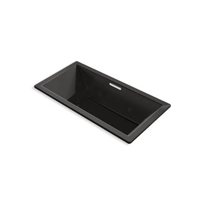 Kohler Underscore 72'' x 36'' drop-in heated whirlpool bath - Black