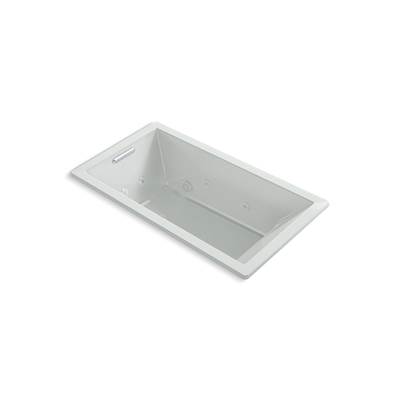 Kohler Underscore 66'' x 36'' drop-in heated whirlpool bath - Ice Grey