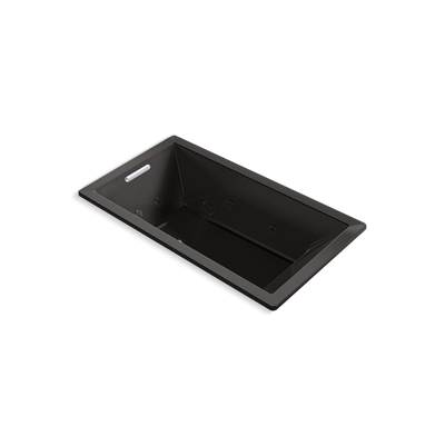 Kohler Underscore 66'' x 36'' drop-in heated whirlpool bath - Black