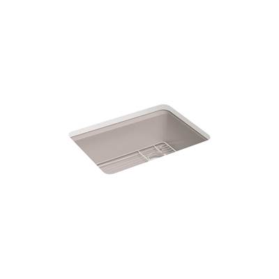 Kohler Riverby 27 in. Undermount Single-Bowl Kitchen Sink - Truffle