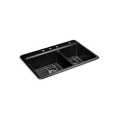 Kohler | Riverby | Drop In Kitchen Sink - Black