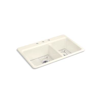 Kohler | Riverby | Drop In Kitchen Sink - Biscuit