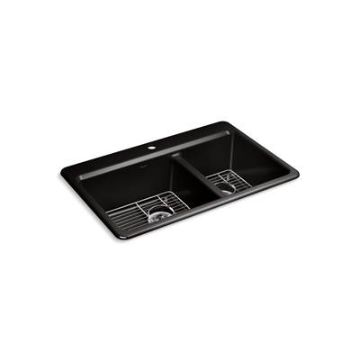 Kohler | Riverby | Drop In Kitchen Sink - Black