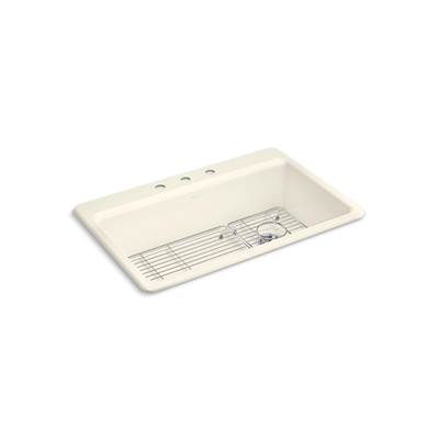 Kohler | Riverby | Drop In Kitchen Sink - Biscuit