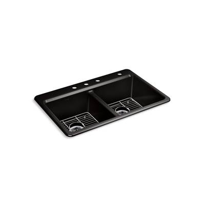 Kohler | Riverby | Drop In Kitchen Sink - Black