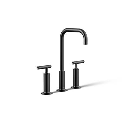Kohler Purist Widespread bathroom sink faucet with Lever handles, 1.2 gpm - Matte Black