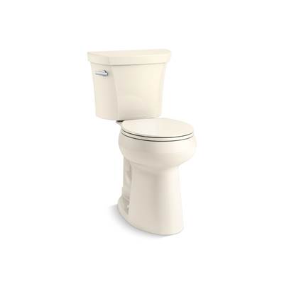 Kohler Tall two-piece round-front toilet, 1.28 gpf - Biscuit