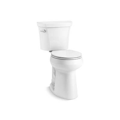 Kohler Tall two-piece round-front toilet, 1.28 gpf - White