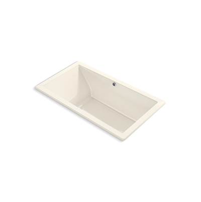 Kohler Underscore 66'' x 36'' drop-in Heated BubbleMassageE air bath - Biscuit