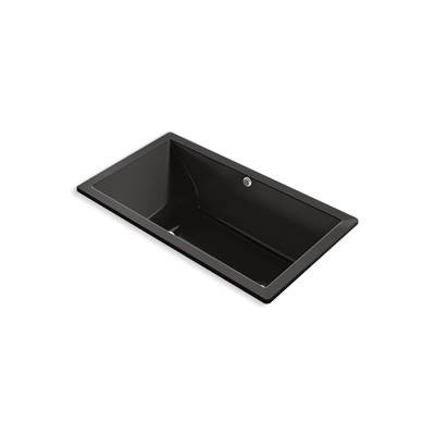 Kohler Underscore 66'' x 36'' drop-in Heated BubbleMassageE air bath - Black