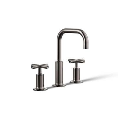 Kohler Purist Widespread bathroom sink faucet with Cross handles, 1.2 gpm - Vibrant Titanium