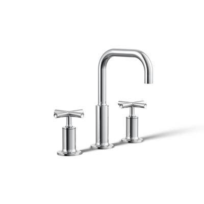 Kohler Purist Widespread bathroom sink faucet with Cross handles, 1.2 gpm - Polished Chrome