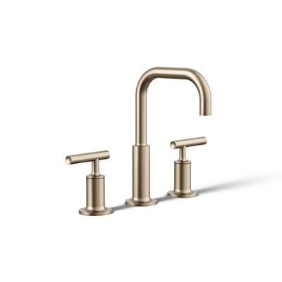 Kohler Purist Widespread bathroom sink faucet with Lever handles, 1.2 gpm - Vibrant Brushed Bronze
