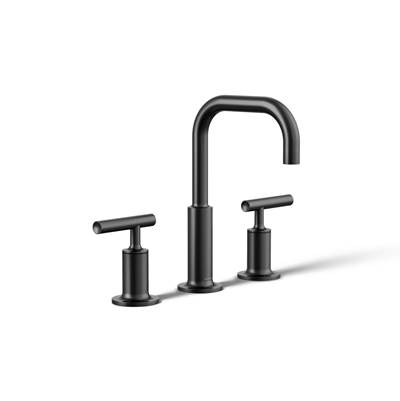 Kohler Purist Widespread bathroom sink faucet with Lever handles, 1.2 gpm - Matte Black