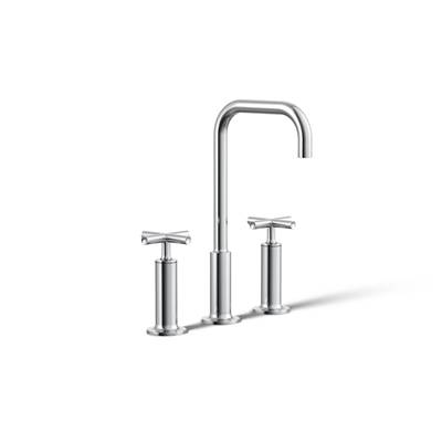 Kohler Purist Widespread bathroom sink faucet with Cross handles, 1.2 gpm - Polished Chrome