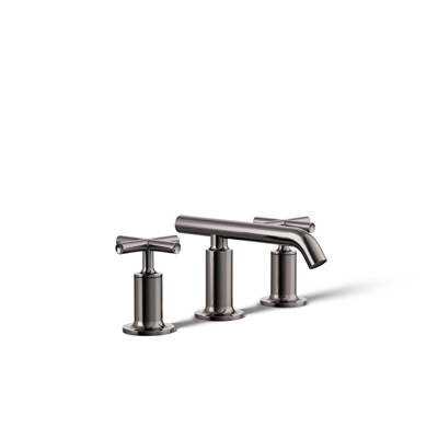 Kohler Purist Widespread bathroom sink faucet with Cross handles, 1.2 gpm - Vibrant Titanium