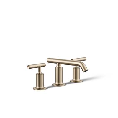 Kohler Purist Widespread bathroom sink faucet with Lever handles, 1.2 gpm - Vibrant Brushed Bronze