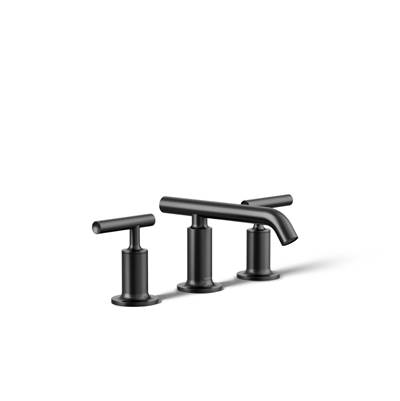 Kohler Purist Widespread bathroom sink faucet with Lever handles, 1.2 gpm - Matte Black
