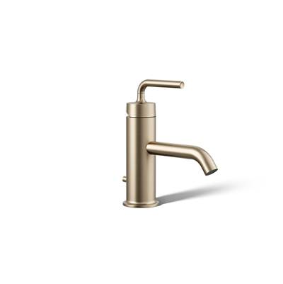 Kohler Purist Single-handle bathroom sink faucet with Straight Lever handle, 1.2 gpm - Vibrant Brushed Bronze