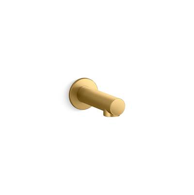 Elate Wall-mount bath spout - Vibrant Brushed Moderne Brass