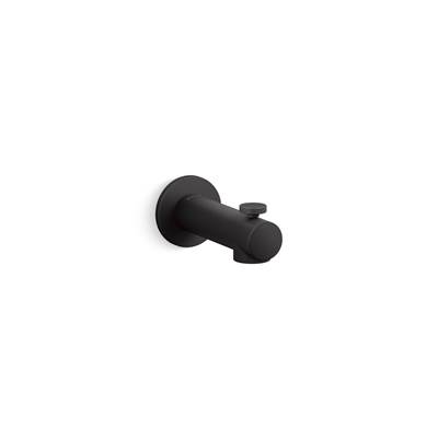 Elate Wall-mount bath spout with diverter - Matte Black