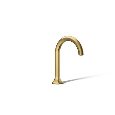Kohler Occasion Bathroom Sink Faucet Spout with Cane Design, 0.5 Gpm - Vibrant Brushed Moderne Brass