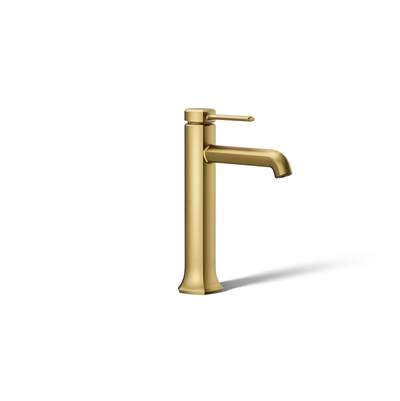 Kohler Occasion Tall Single-handle Bathroom Sink Faucet, 1.2 Gpm - Vibrant Brushed Moderne Brass