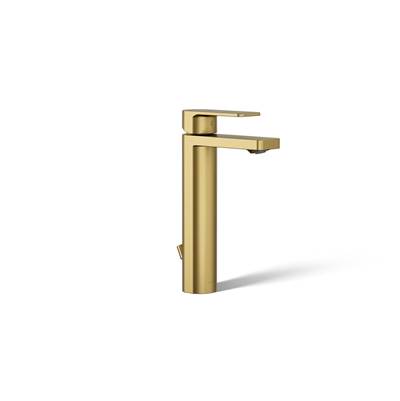 Kohler Parallel Tall Single-handle Bathroom Sink Faucet, 0.5 Gpm - Vibrant Brushed Moderne Brass