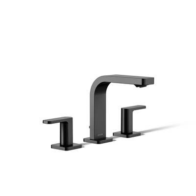 Kohler Parallel Widespread Bathroom Sink Faucet, 1.0 Gpm - Matte Black