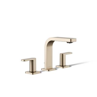 Kohler Parallel Widespread Bathroom Sink Faucet, 1.0 Gpm - Vibrant Brushed Bronze