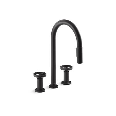 BilletE Pull-down kitchen sink faucet with two-function sprayhead