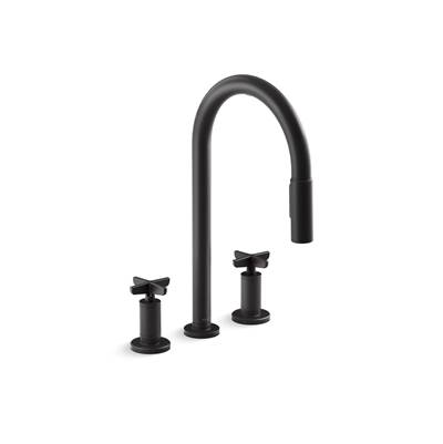 BilletE Pull-down kitchen sink faucet with two-function sprayhead