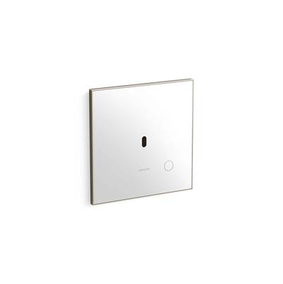 Glass faceplate for concealed touchless toilet flushometer, 1.1 gpf - Vibrant Brushed Nickel