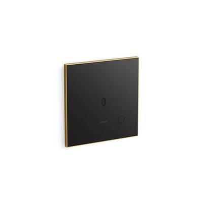 Glass faceplate for concealed touchless toilet flushometer, 1.1 gpf - Vibrant Brushed Moderne Brass
