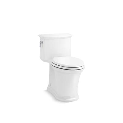 Harken One-piece compact elongated toilet with skirted trapway, 1.28 gpf - White