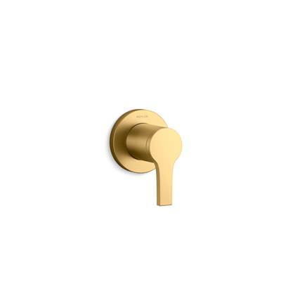 Elate Mastershower Transfer Valve Trim - Vibrant Brushed Moderne Brass