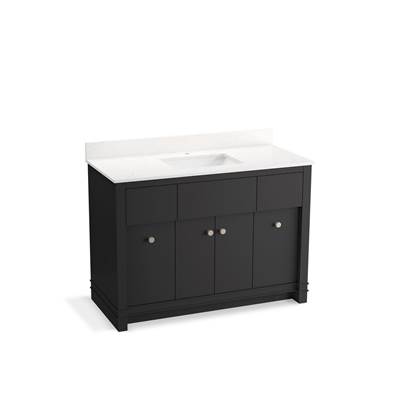 AlouetteE 48'' bathroom vanity cabinet with sink and quartz top