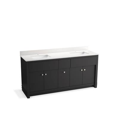 AlouetteE 72'' bathroom vanity cabinet with sinks and quartz top