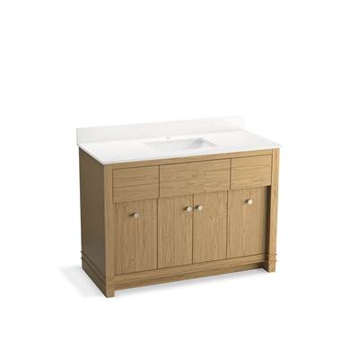AlouetteE 48'' bathroom vanity cabinet with sink and quartz top