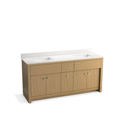 AlouetteE 72'' bathroom vanity cabinet with sinks and quartz top