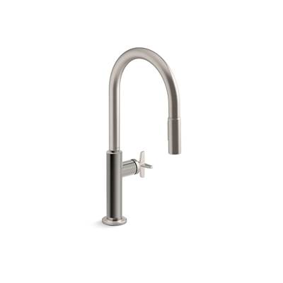 BilletE Pull-down kitchen sink faucet with two-function sprayhead