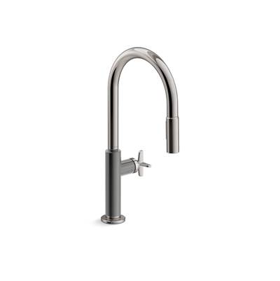 BilletE Pull-down kitchen sink faucet with two-function sprayhead