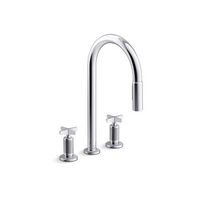 BilletE Pull-down kitchen sink faucet with two-function sprayhead