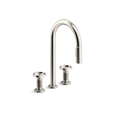 BilletE Pull-down kitchen sink faucet with two-function sprayhead