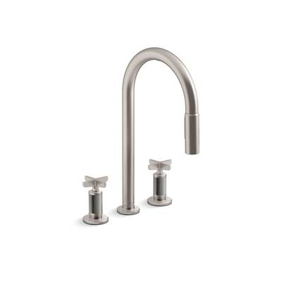 BilletE Pull-down kitchen sink faucet with two-function sprayhead