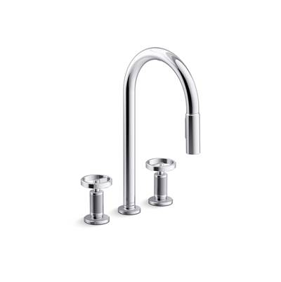 BilletE Pull-down kitchen sink faucet with two-function sprayhead