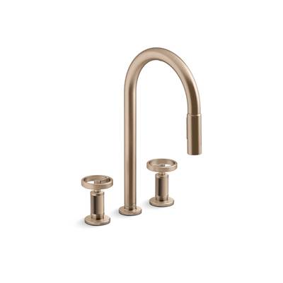 BilletE Pull-down kitchen sink faucet with two-function sprayhead