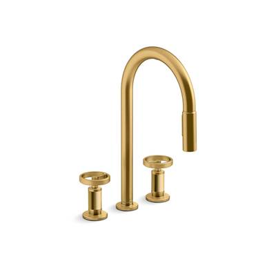 BilletE Pull-down kitchen sink faucet with two-function sprayhead