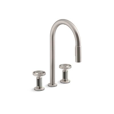 BilletE Pull-down kitchen sink faucet with two-function sprayhead
